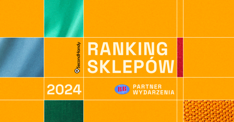 Najlepsze lumpeksy w Polsce – grafika promująca ranking sklepów przygotowany przez SecondHandy na 2024 rok