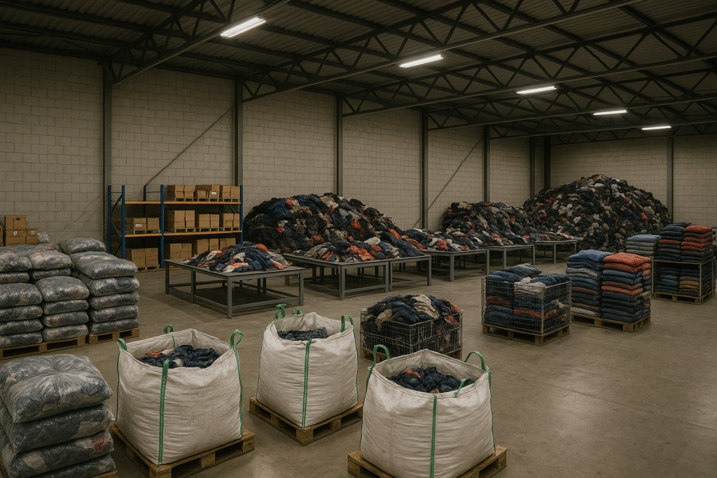 Hurtownia odzieży używanej - widok sklepu