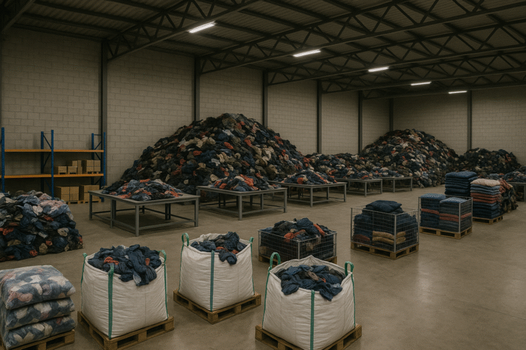 Hurtownia odzieży używanej - widok sklepu