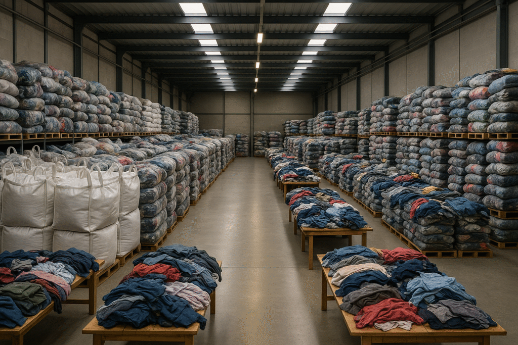 Hurtownia odzieży używanej - widok sklepu