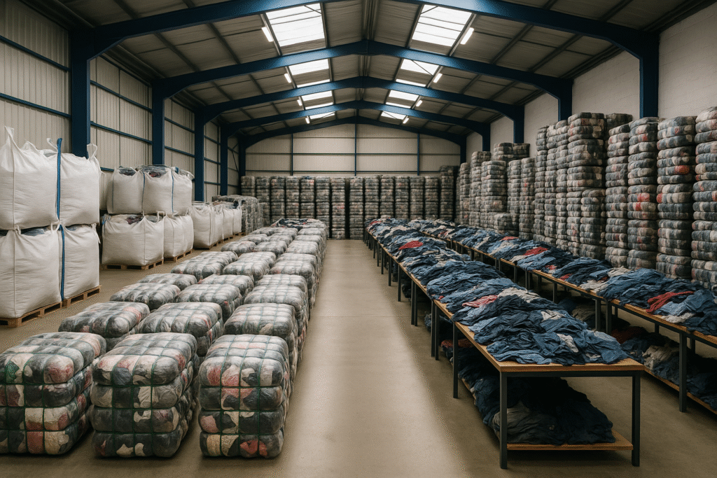 Hurtownia odzieży używanej - widok sklepu