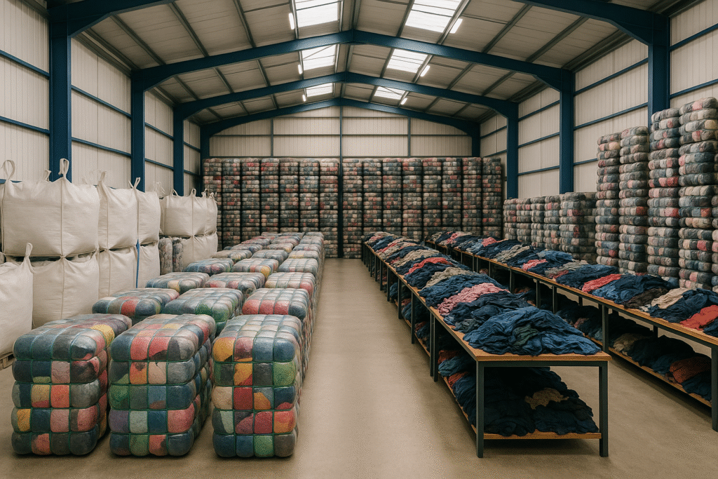 Hurtownia odzieży używanej - widok sklepu