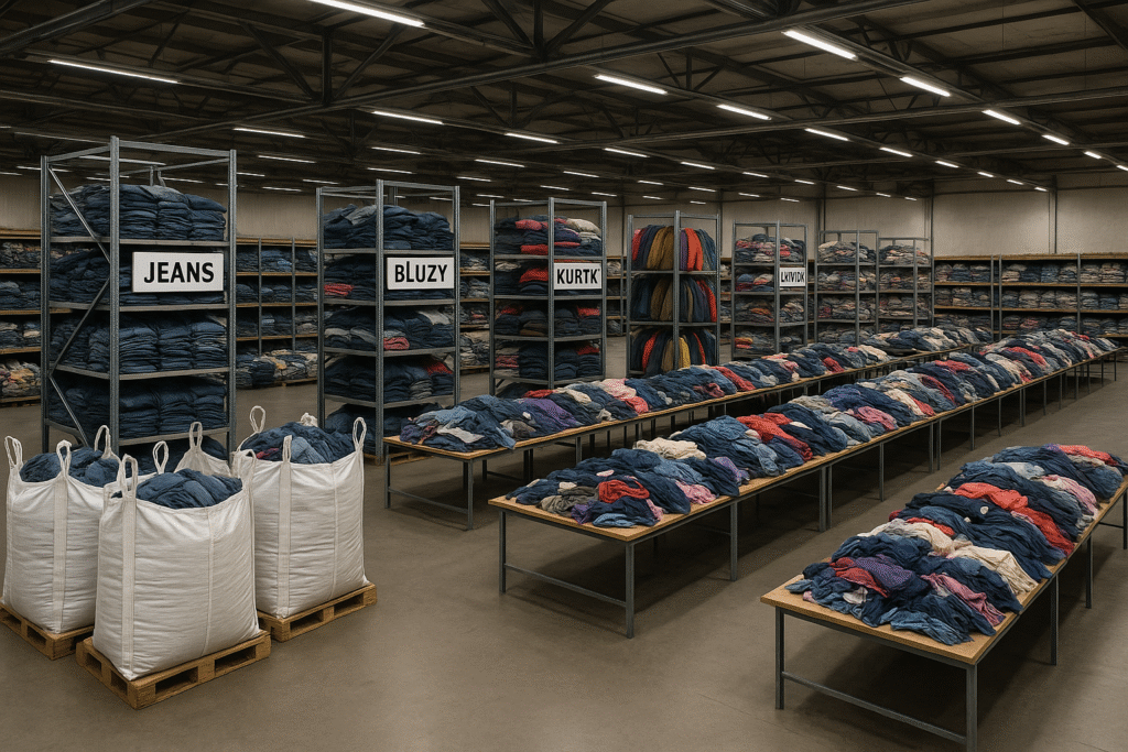 Hurtownia odzieży używanej - widok sklepu