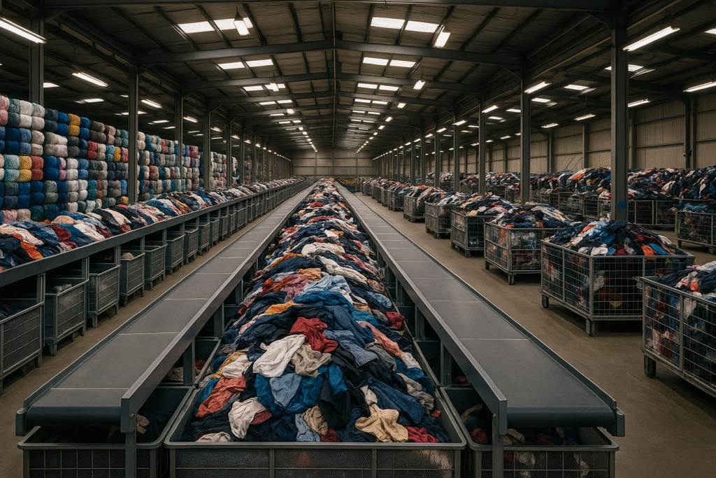 Hurtownia odzieży używanej - widok sklepu