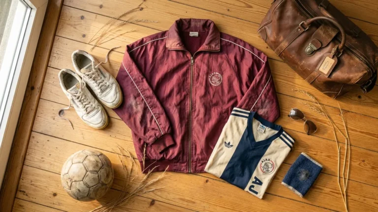 Flatlay vintage sportswear z lat 80. i 90.