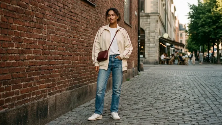 Stylizacja vintage sportswear na ulicy